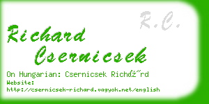 richard csernicsek business card